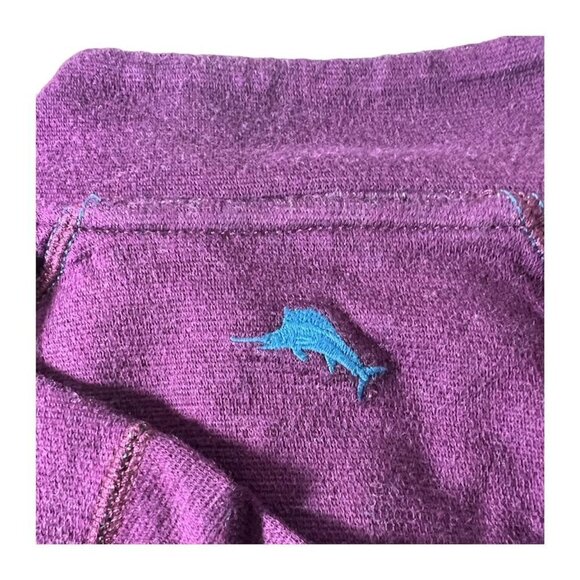 Tommy Bahama Mens Berry Blue Reversible Half Zip Knit Pullover Plus Sz XXXL New - Picture 7 of 12